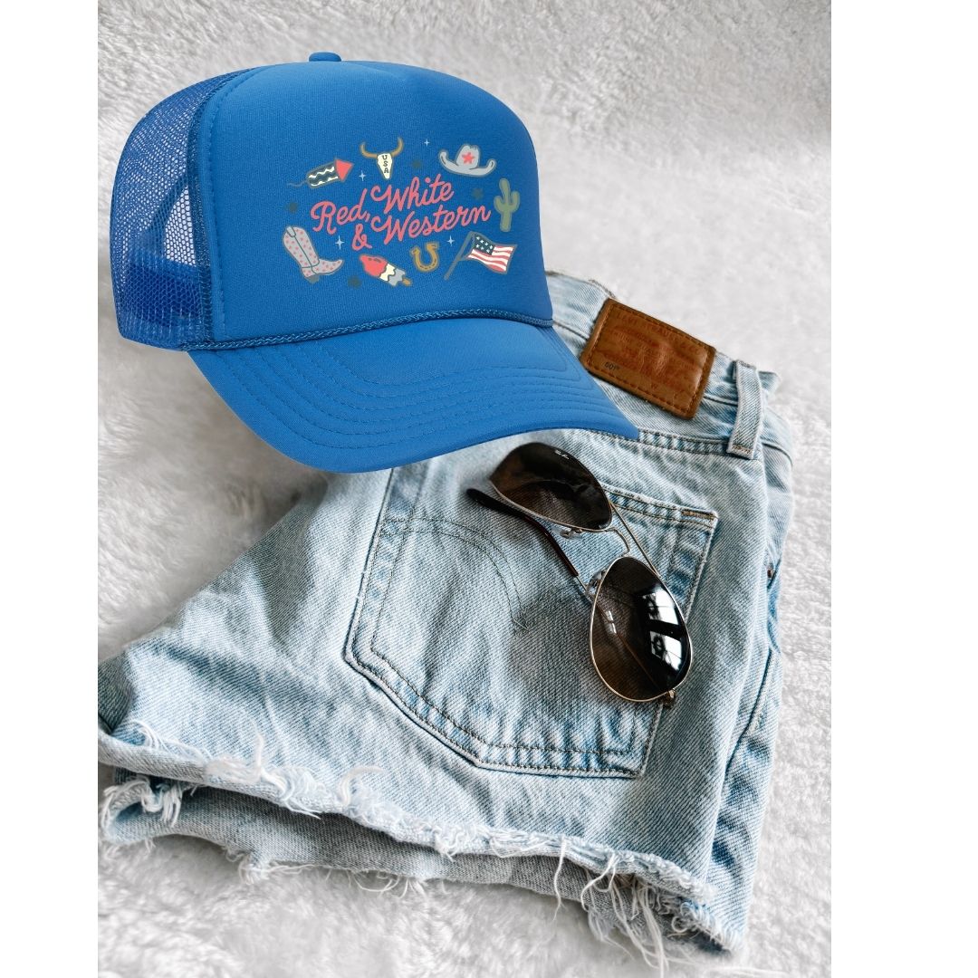 Red, White & Western Trucker Hat