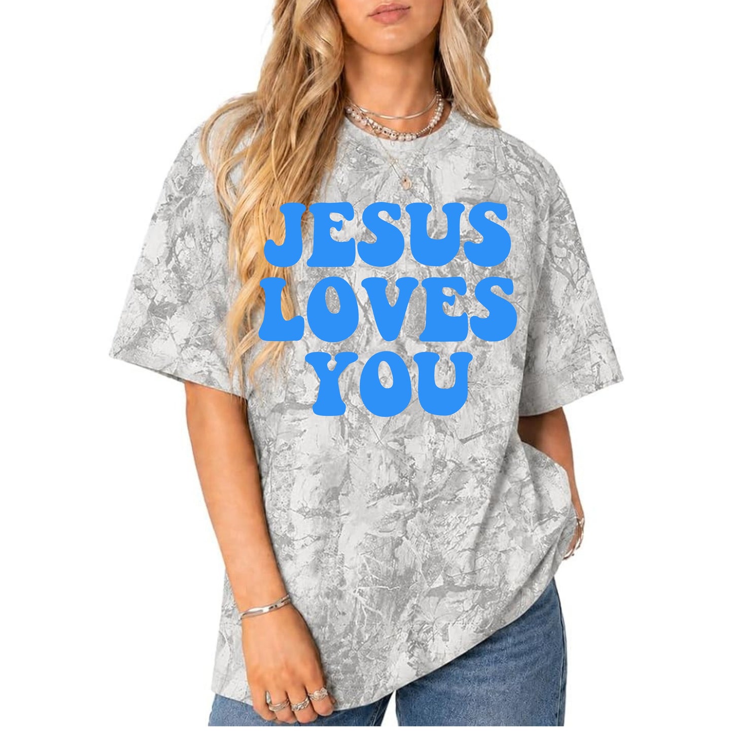 The Camo Club Jesus Loves You Tee