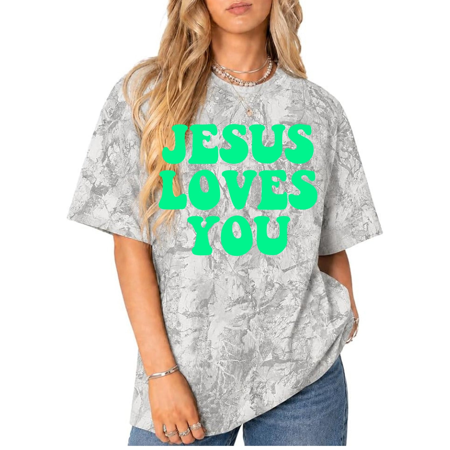 The Camo Club Jesus Loves You Tee