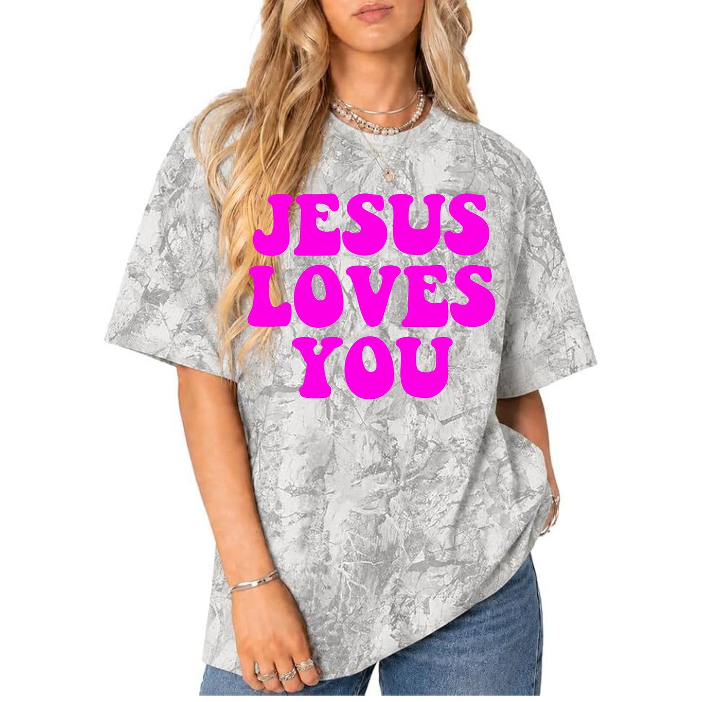 The Camo Club Jesus Loves You Tee