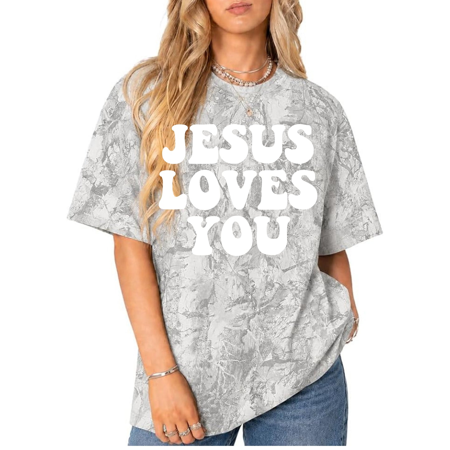 The Camo Club Jesus Loves You Tee
