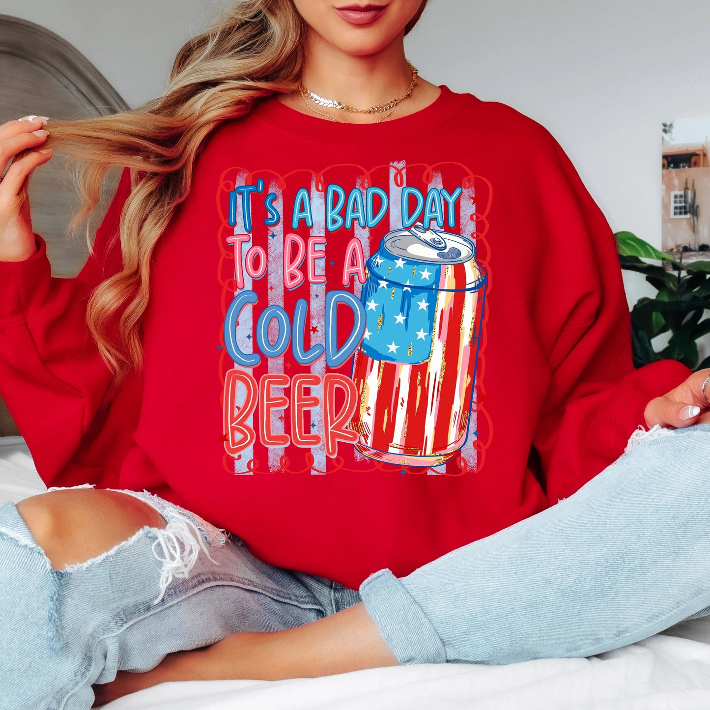 Bad day to be a cold Beer Crewneck