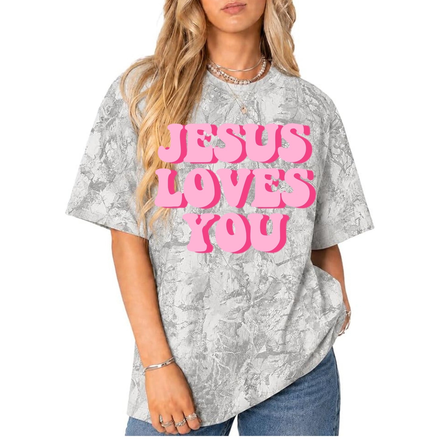 The Camo Club Jesus Loves You Tee