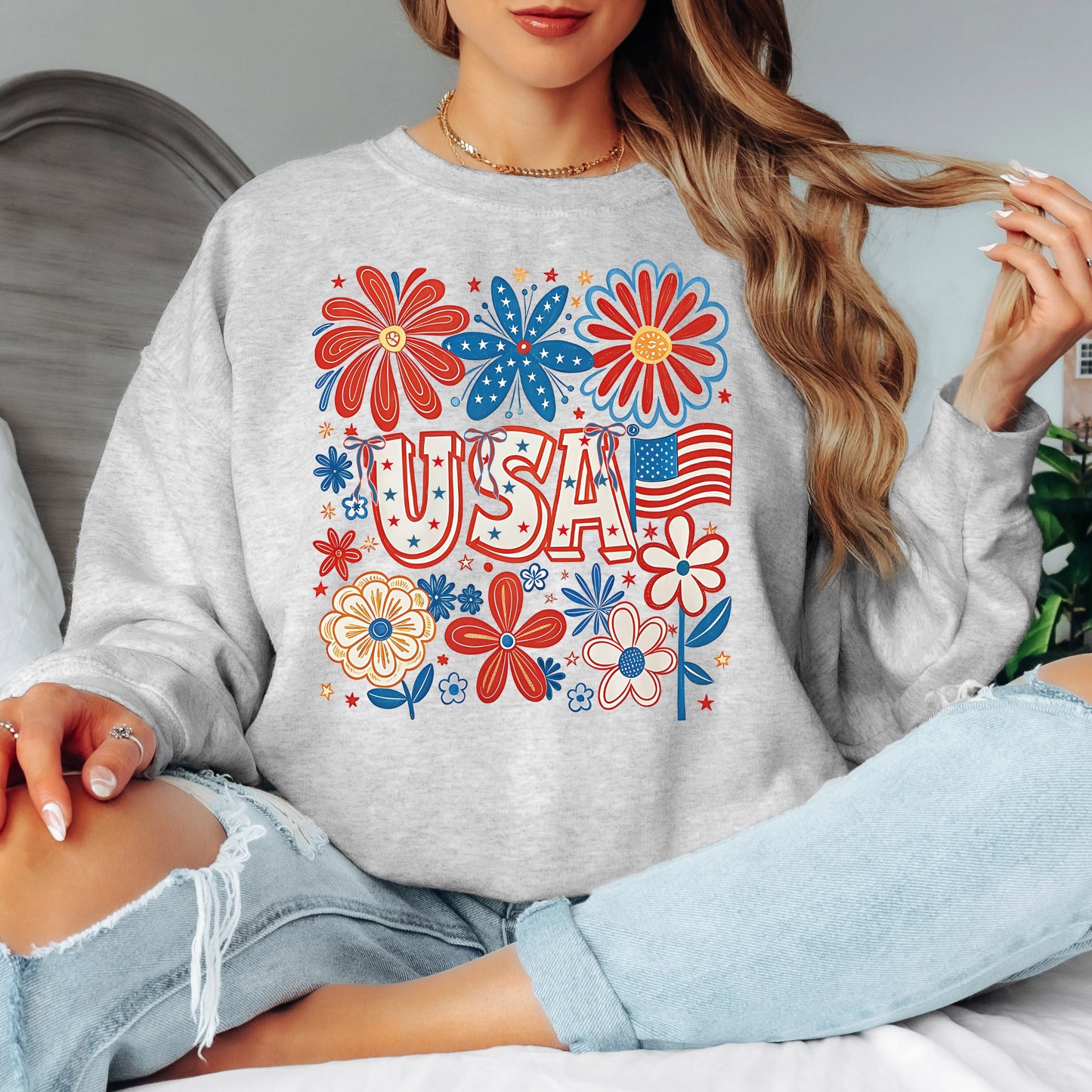 All - American Petals Crewneck