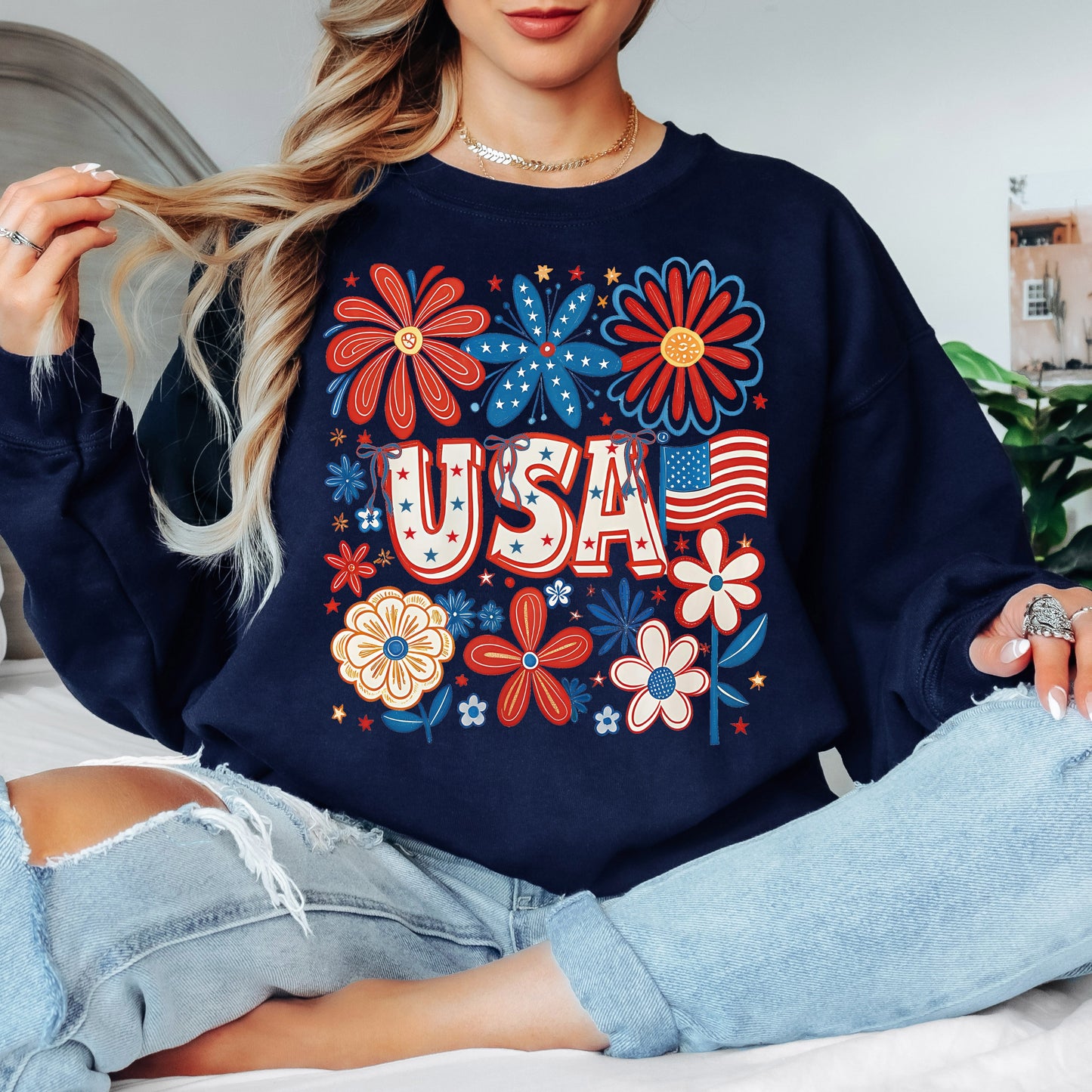 All - American Petals Crewneck