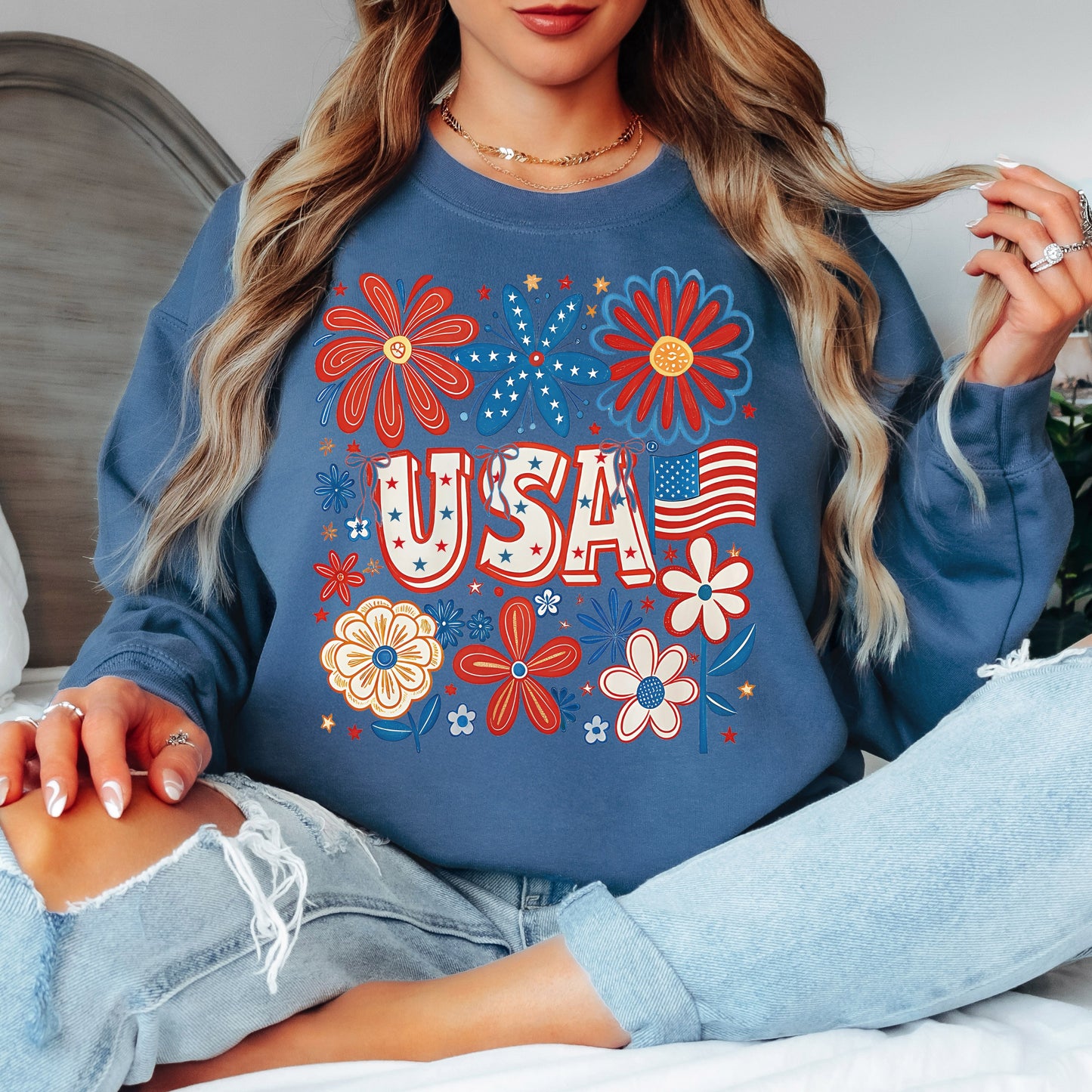 All - American Petals Crewneck