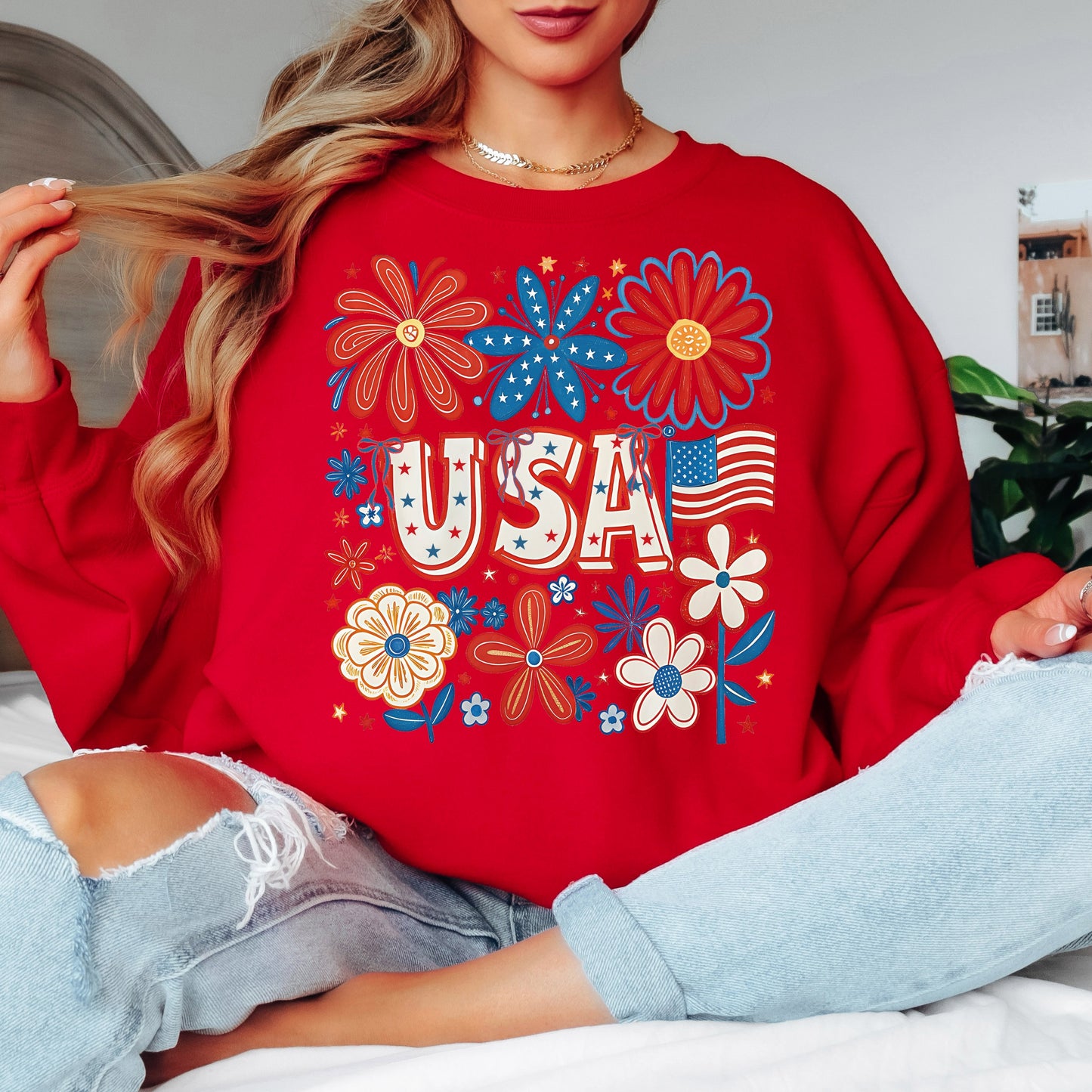 All - American Petals Crewneck