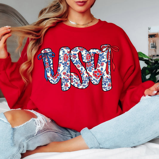 Blooming USA Crewneck