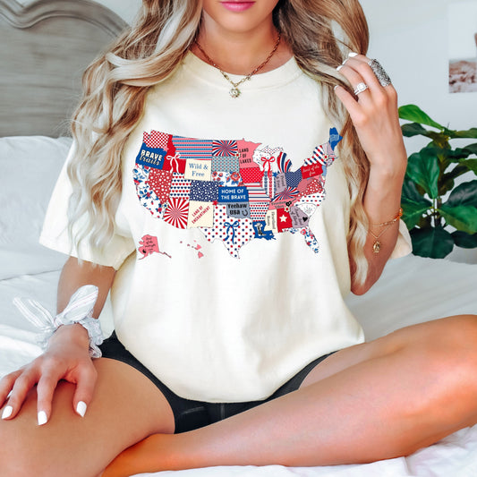 Patchwork America Tee
