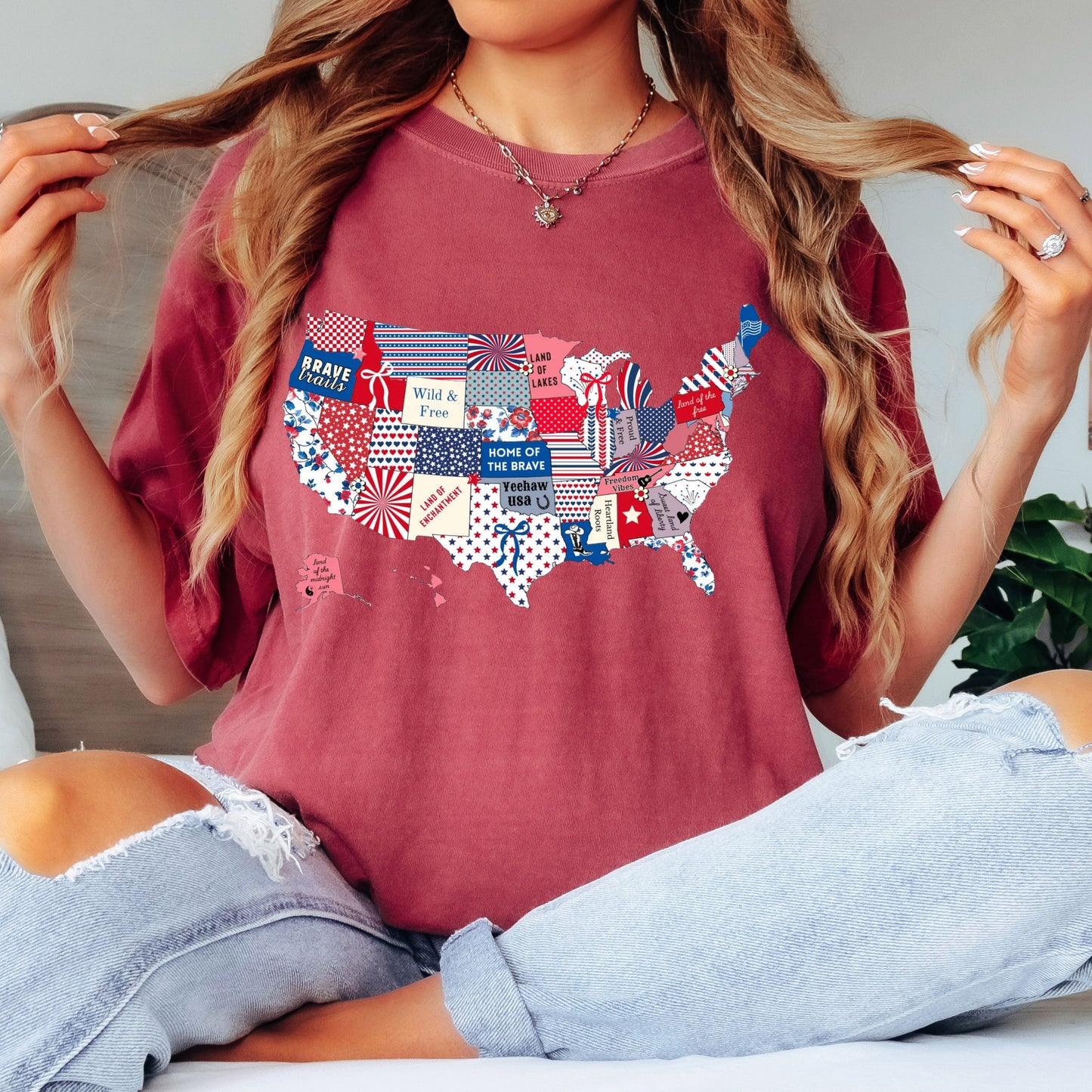 Patchwork America Tee