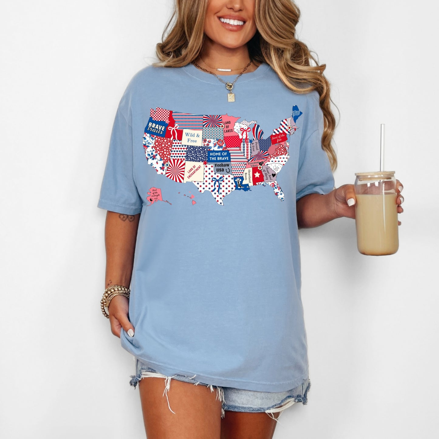 Patchwork America Tee
