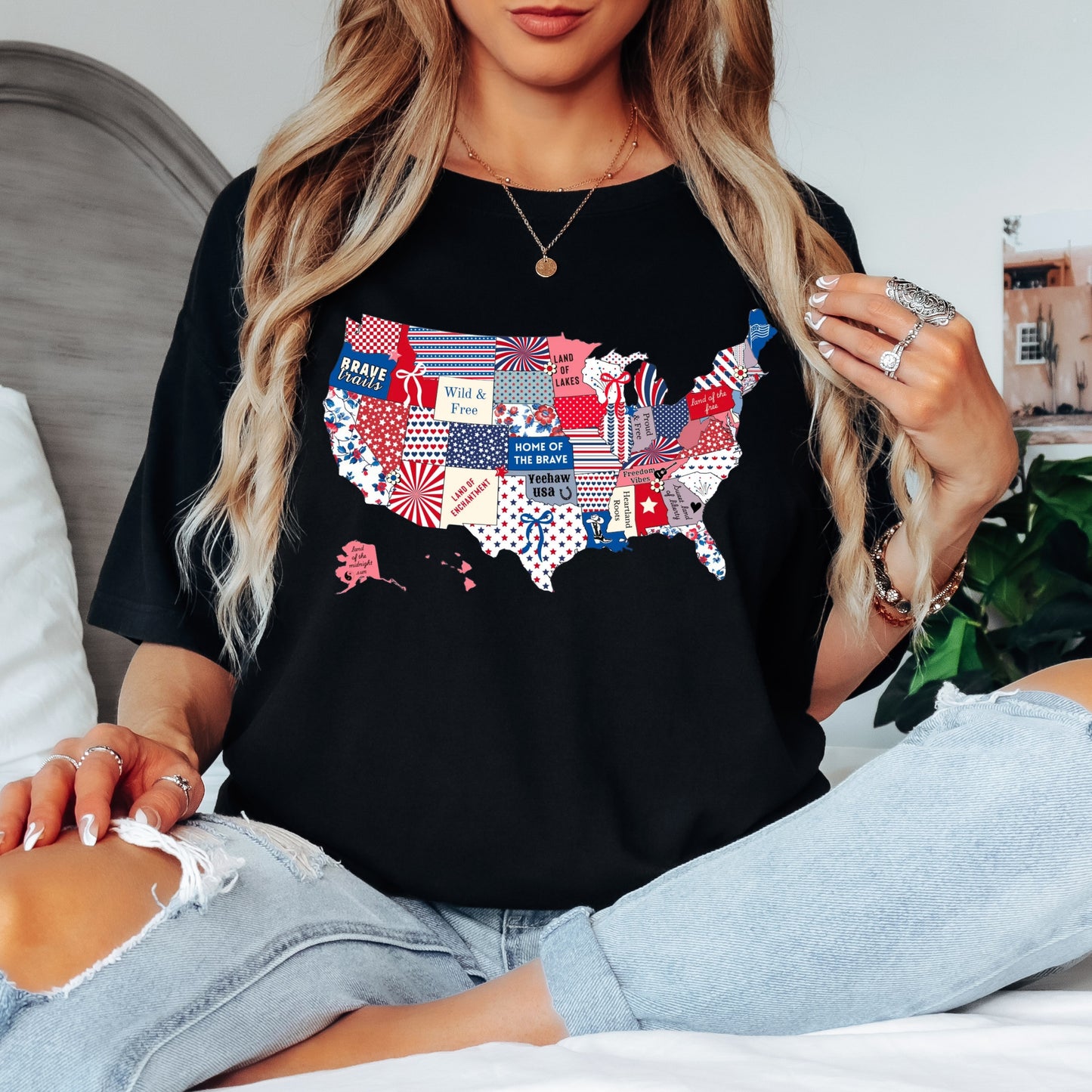 Patchwork America Tee