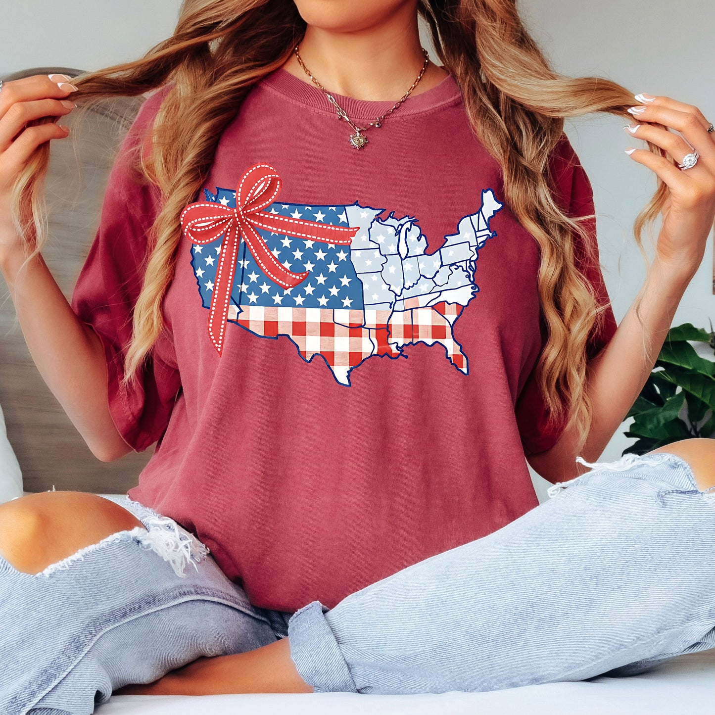 Quilted USA Tee