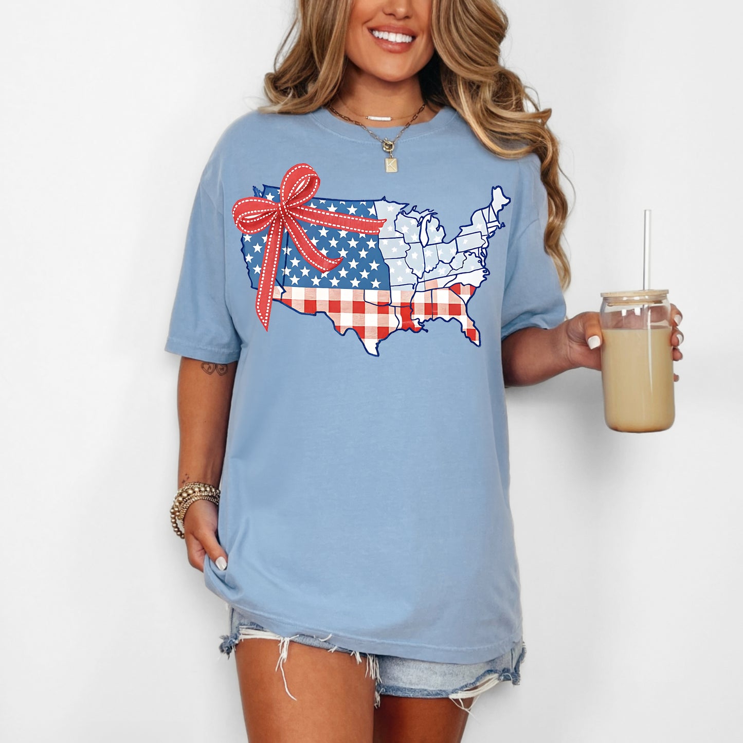Quilted USA Tee