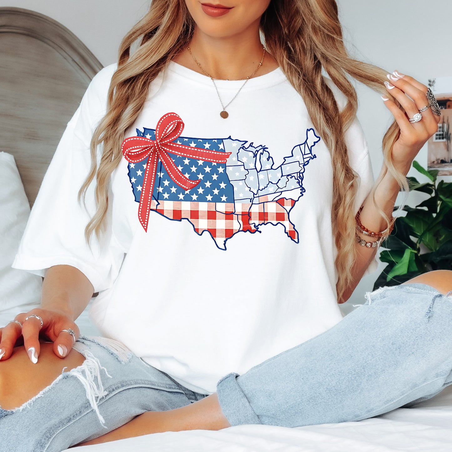 Quilted USA Tee
