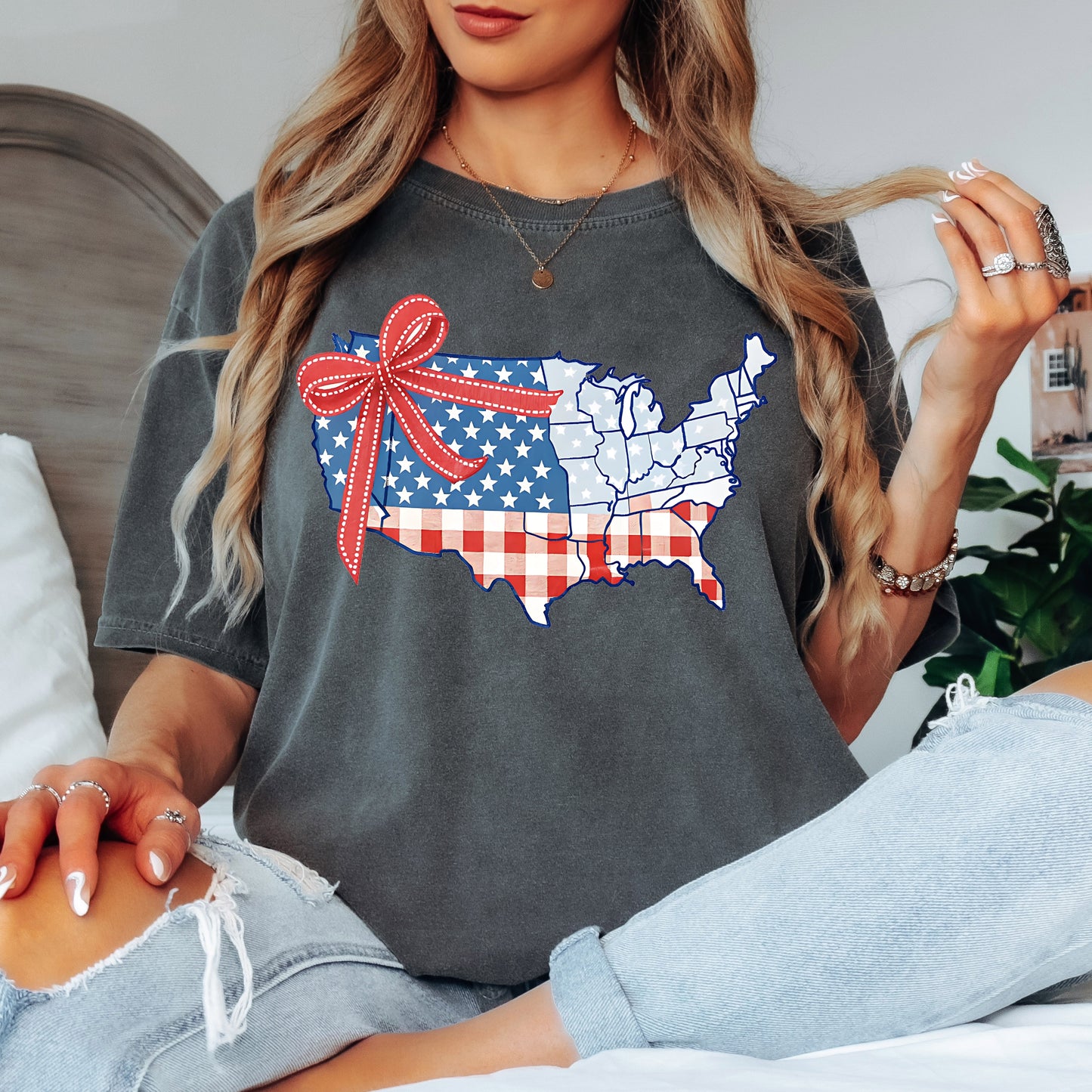 Quilted USA Tee