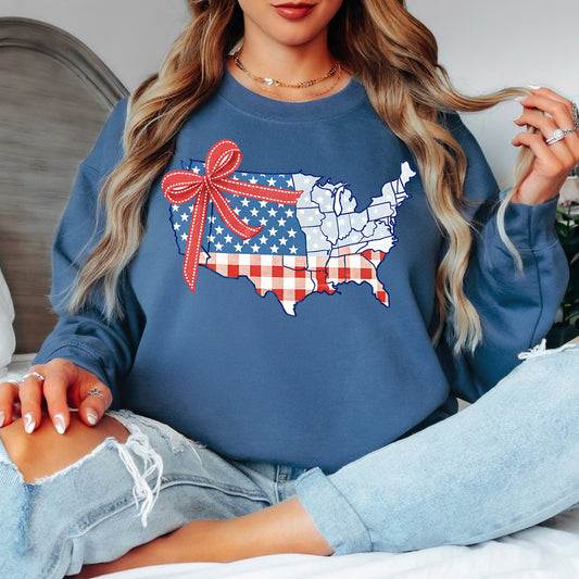 Quilted USA Crewneck