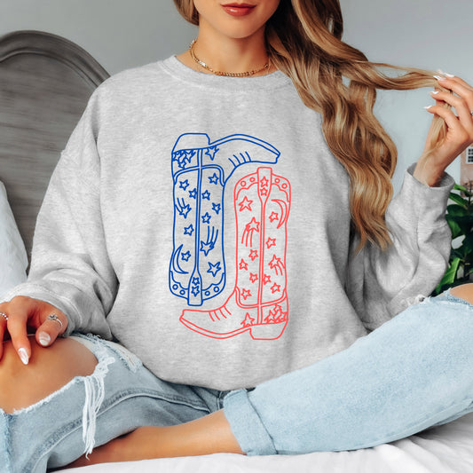 Red, White & Rodeo Crewneck