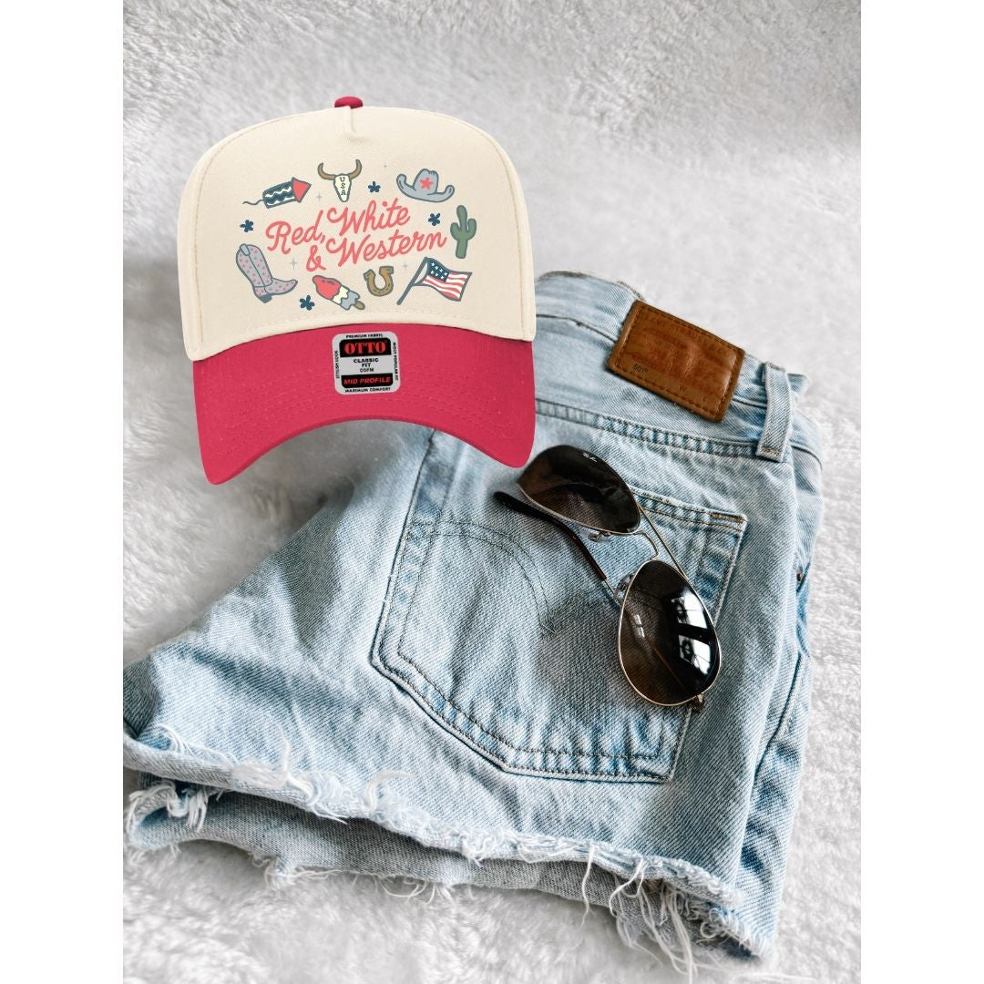 Red, White & Western Trucker Hat