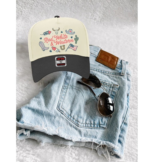 Red, White & Western Trucker Hat