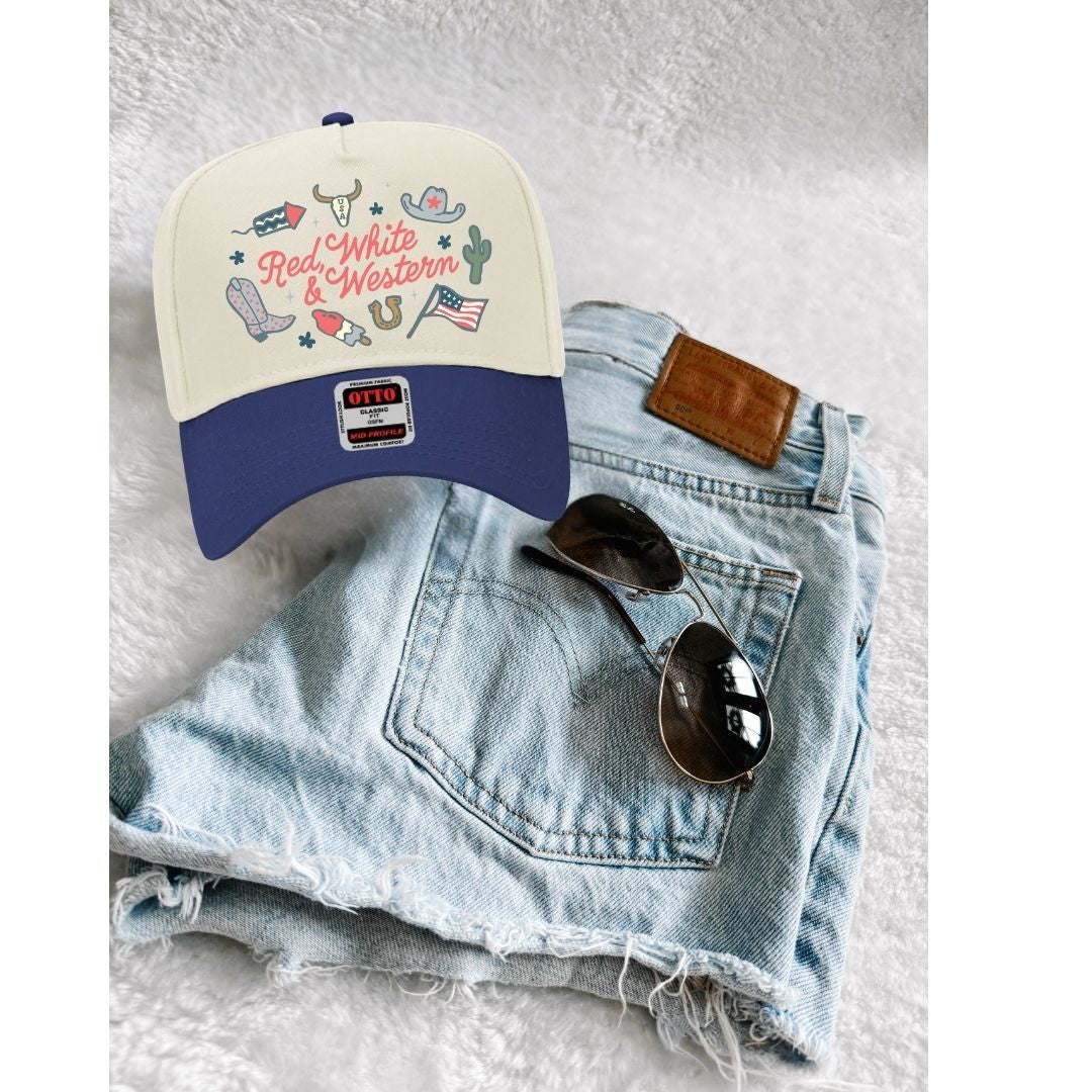 Red, White & Western Trucker Hat