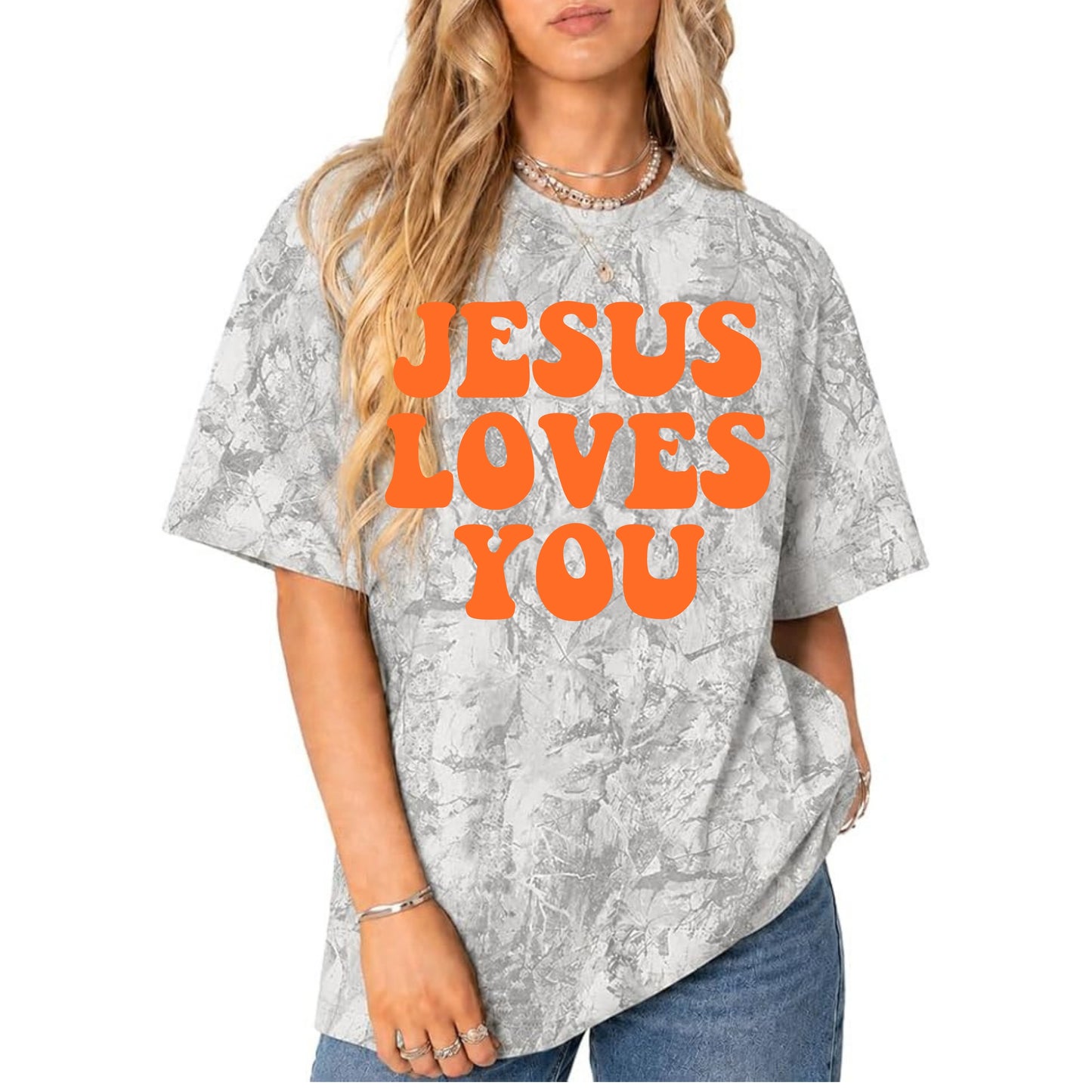 The Camo Club Jesus Loves You Tee