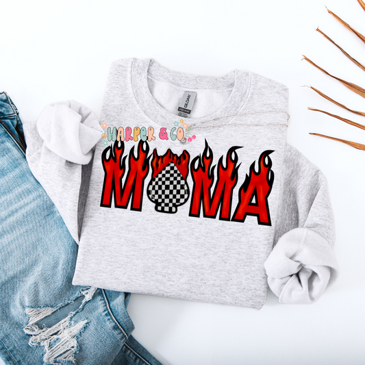 Checkered Spade Mama Flame